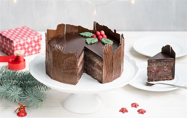 Vianočná čokoládovo-maková torta