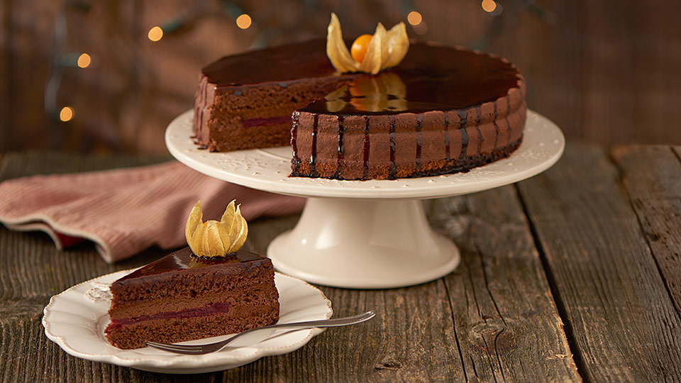 Čokoládovo-malinová torta