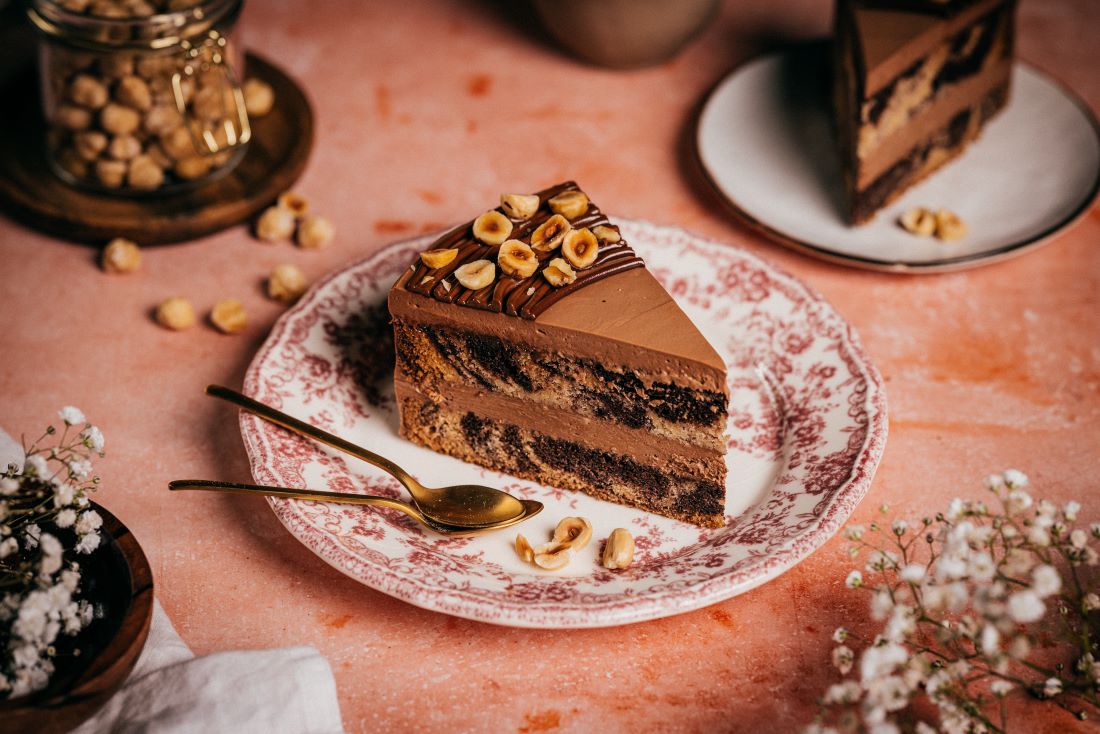 Mramorová torta s čokoládovým krémom
