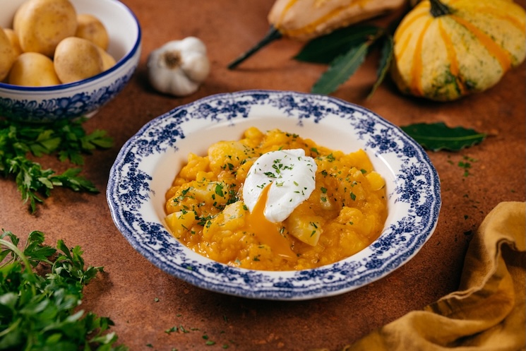 Tekvicovo – zemiakový prívarok so strateným vajíčkom