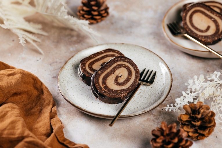 Nepečená gaštanová roláda