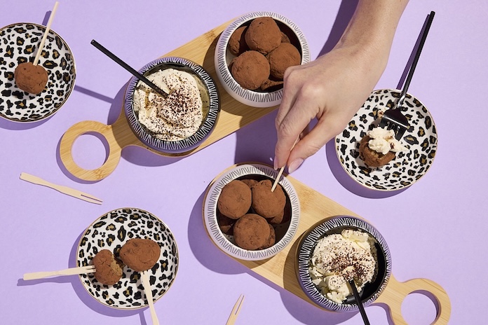 Nepečené tiramisu guľôčky s mascarpone