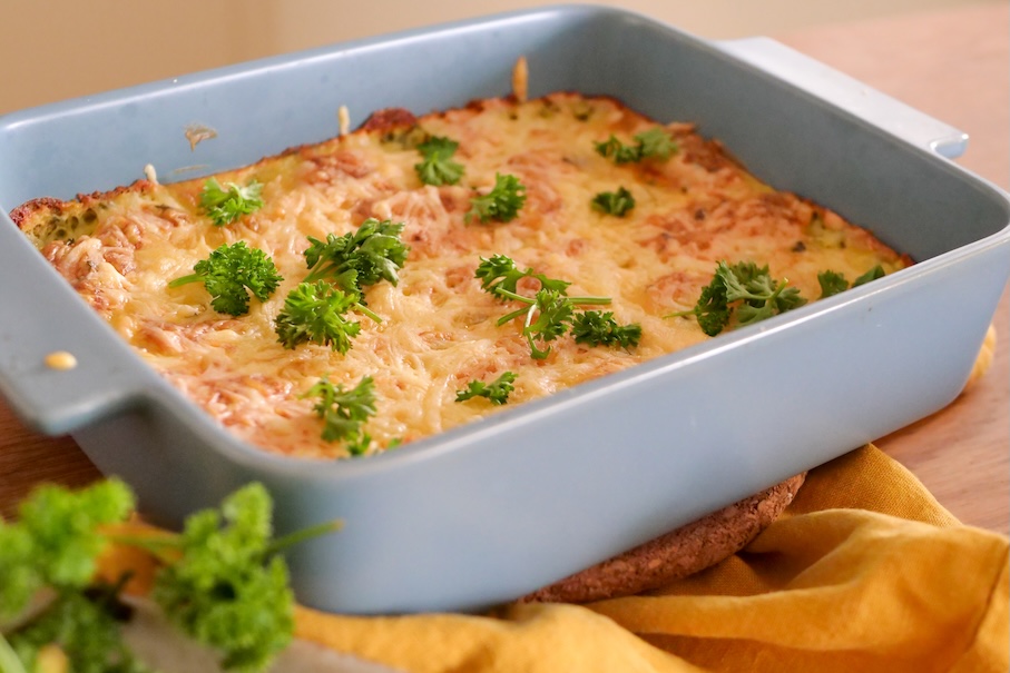 Zapečená zemiaková kaša so syrom