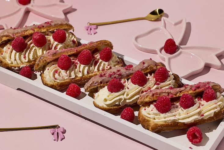 Malinové eclairs