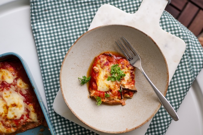 Vegetariánske lasagne s baklažánom