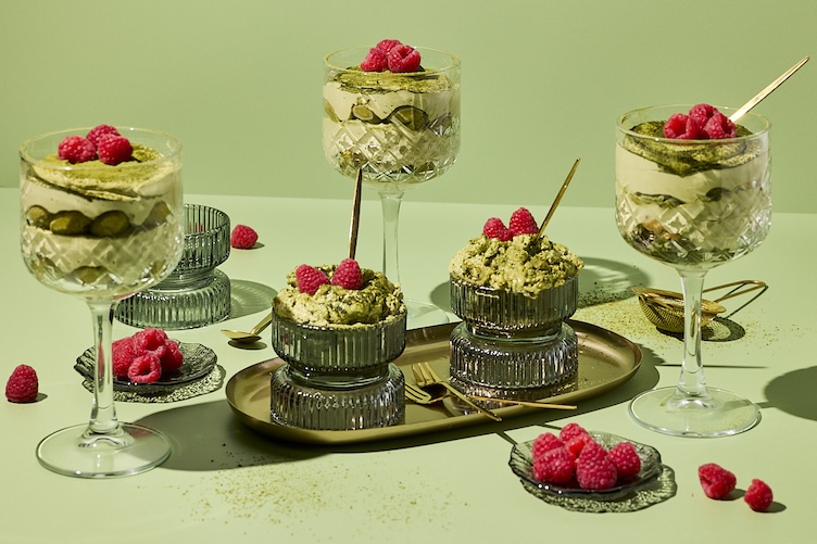Bezlepkové a bezlaktózové matcha tiramisu