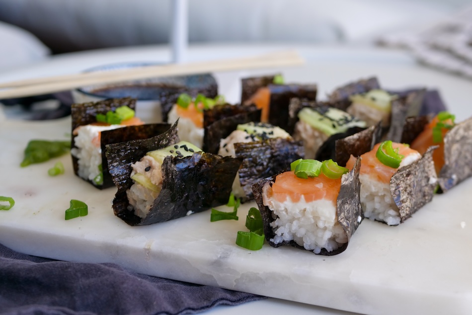 Ryžové sushi jednohubky